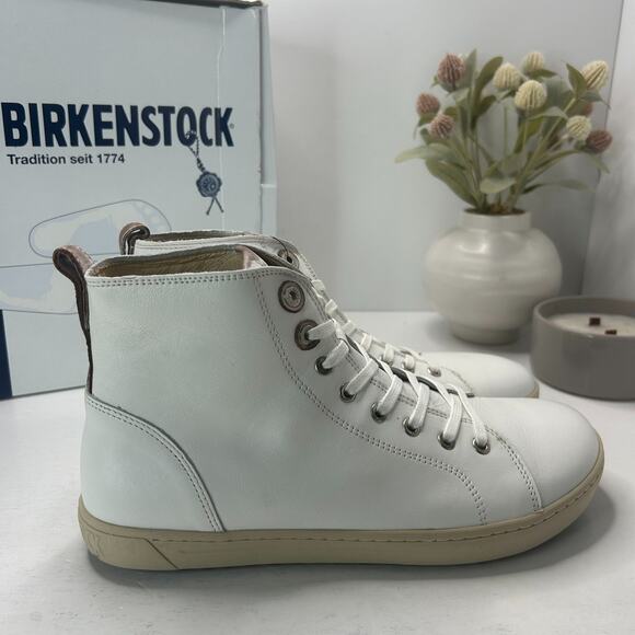 Birkenstock Bartlett Goat Leather High Top Shoes White 0450421 Men 11/EU 44 NWB - Picture 3 of 10